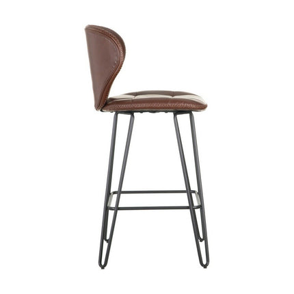 Hocker 45 x 48,5 x 95 cm Metall Camel Kunstleder