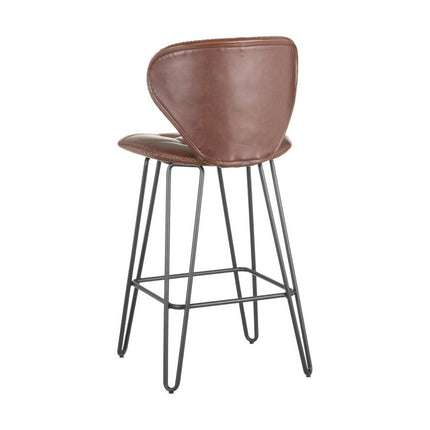 Hocker 45 x 48,5 x 95 cm Metall Camel Kunstleder