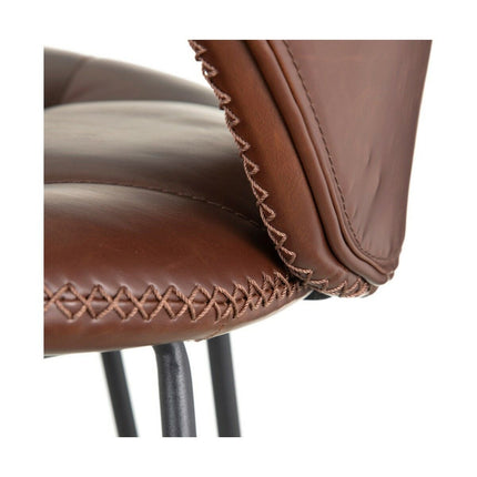 Hocker 45 x 48,5 x 95 cm Metall Camel Kunstleder
