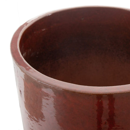 Vase 52 x 52 x 80 cm aus Keramik Rot (2 Stück)