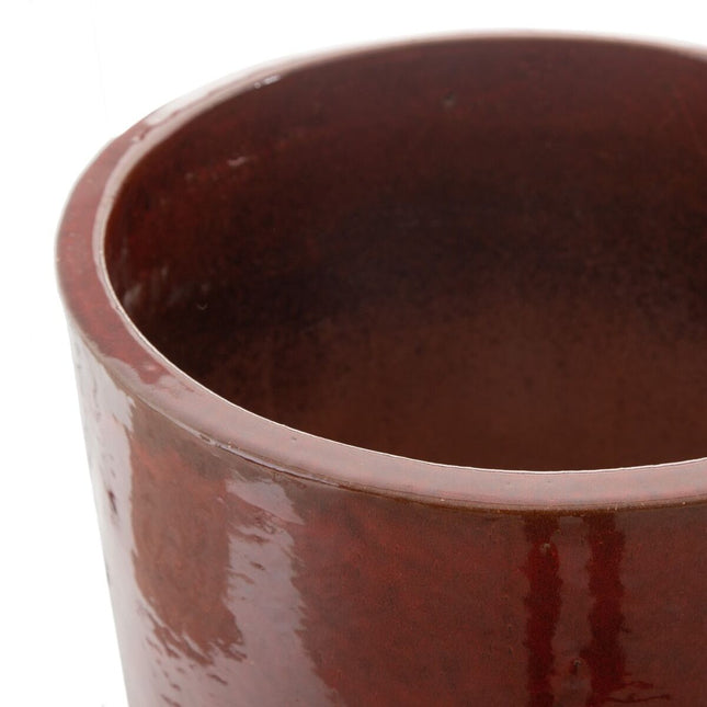 Vase 52 x 52 x 80 cm aus Keramik Rot (2 Stück)