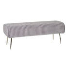 Hocker 129 x 45,5 x 48 cm synthetische Stoffe Grau Metall