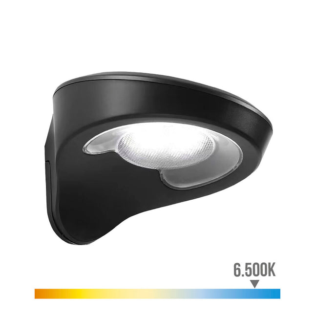 LED-Deckenleuchte EDM Solar Bewegungsmelder 155 Lm Schwarz 1,8 W (6500 K)