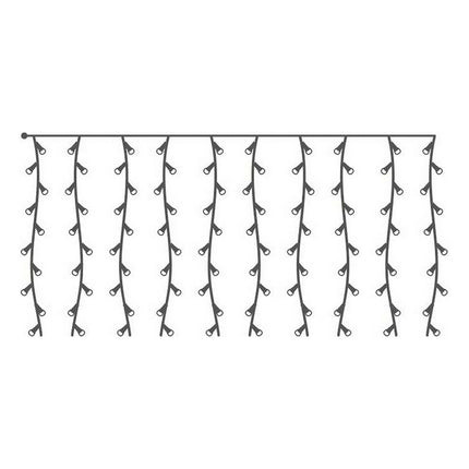LED-Lichtvorhang EDM Easy-Connect 1,8 W Warmes Weiß (2 x 1 m)