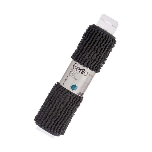 Badematte Grau Polyester (60 x 40 x 2 cm)