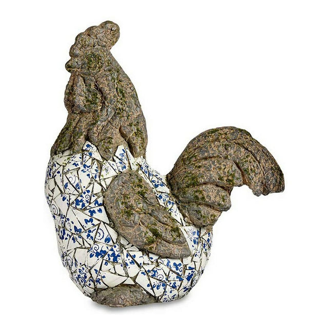Dekorative Gartenfigur Mosaik Hahn Polyesterharz (22,5 x 46 x 41,5 cm)