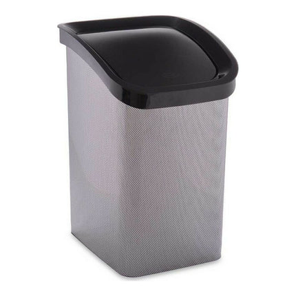 Papierkorb Carbonfaser Neigung Kunststoff Dunkelgrau (27,3 x 43,7 x 34 cm)