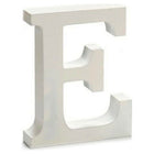 Buchstabe E Weiß Holz 16 x 14,5 cm