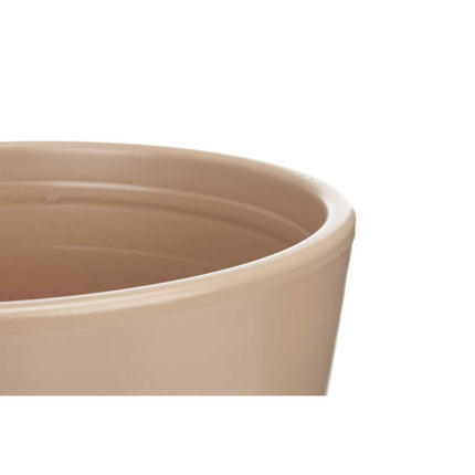 Blumentopfset 2 Stücke Ø 22 cm Ø 28 cm Beige Lehm