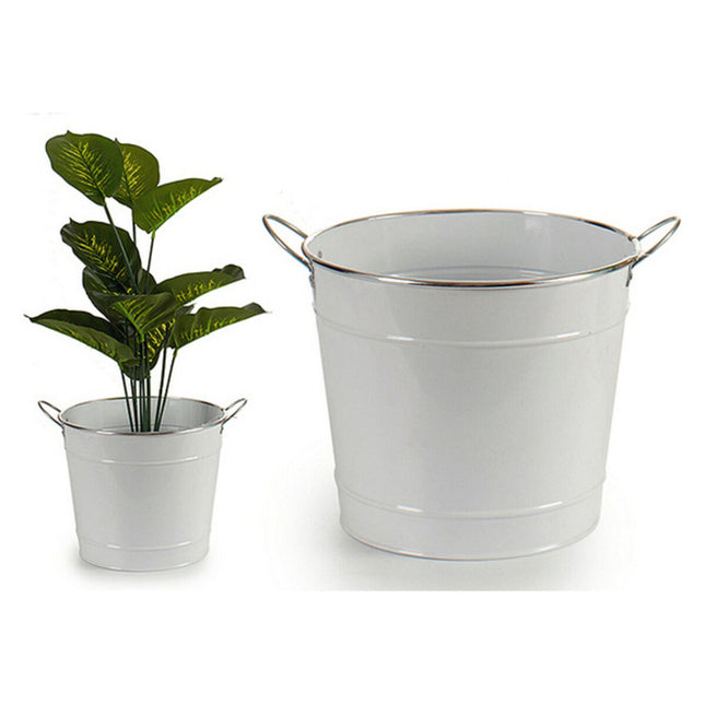 Würfel Weiß Metall (27 x 23 x 34 cm)