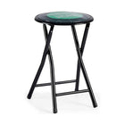 Klapphocker Home türkis PVC Metall (30 x 45 x 30 cm)