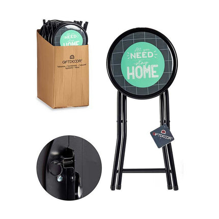 Klapphocker Home türkis PVC Metall (30 x 45 x 30 cm)