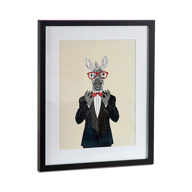 Bild Mit Rahmen Schwarz Spanplatte (43 x 3 x 53 cm)