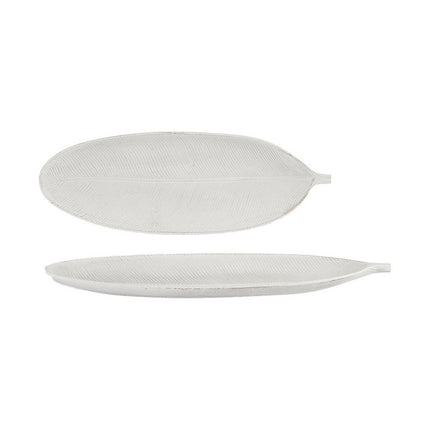 Schale Dekoration Pflanzenblatt Holz MDF (18 x 3 x 49,5 cm)