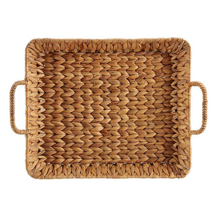 Korb Mit Griffen Metall Braun Wasserhyazinthe (31,5 x 10 x 43,5 cm)