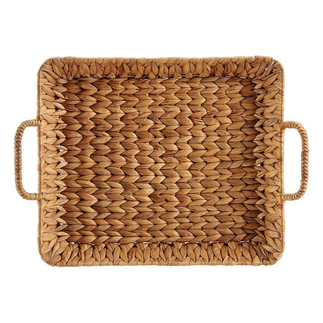 Korb Mit Griffen Metall Braun Wasserhyazinthe (31,5 x 10 x 43,5 cm)