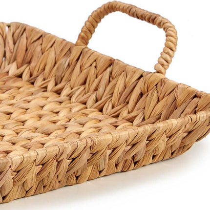 Korb Mit Griffen Metall Braun Wasserhyazinthe (31,5 x 10 x 43,5 cm)