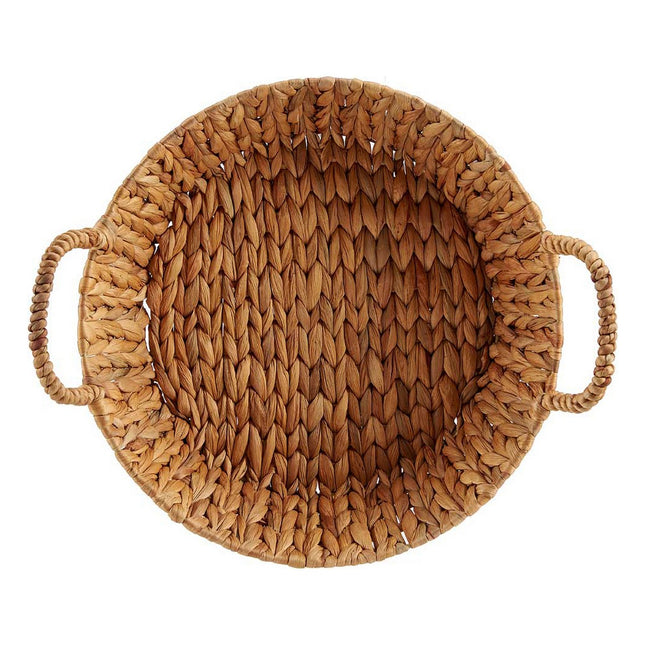 Korb Metall Wasserhyazinthe Mit Griffen Naturbraun (35,5 x 16,5 x 39 cm)