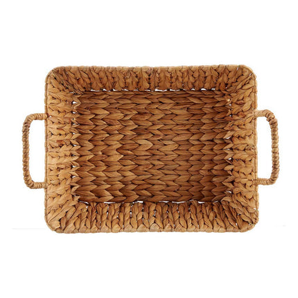 Korb Mit Griffen Metall Braun Wasserhyazinthe (28,5 x 16 x 41,5 cm)