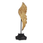 Deko-Figur Gold Engelsflügel Schwarz Polyesterharz (8,5 x 32,5 x 10,5 cm)