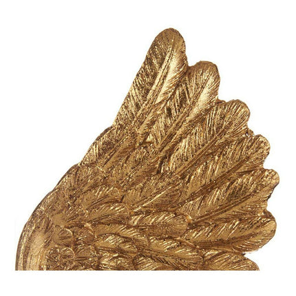 Deko-Figur Gold Engelsflügel Schwarz Polyesterharz (8,5 x 32,5 x 10,5 cm)