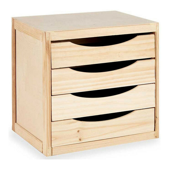 Schubladenschrank 37 x 30 x 39 cm Bunt (Restauriert A)