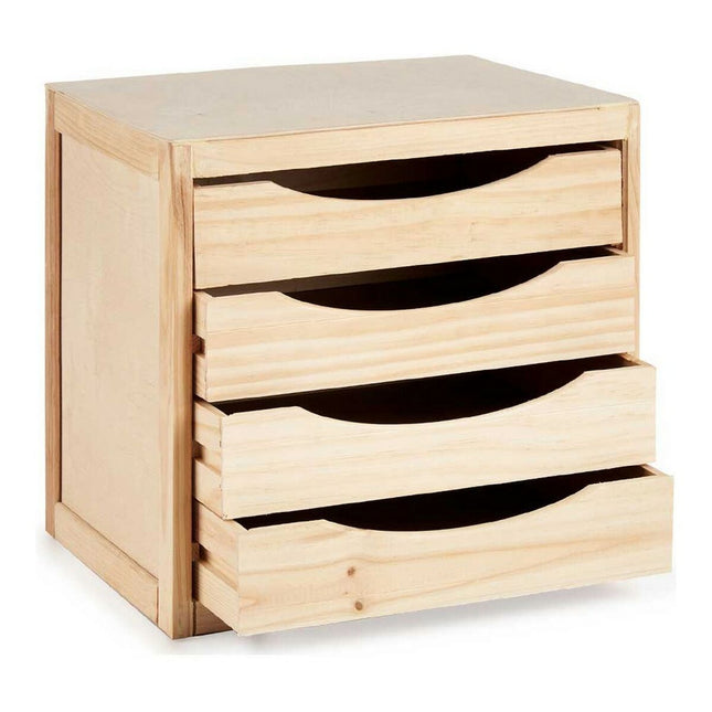 Schubladenschrank 37 x 30 x 39 cm Bunt (Restauriert A)