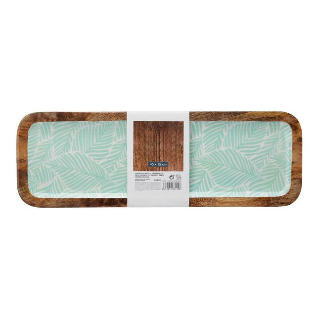 Tablett  Pflanzenblatt Holz Polyurethan (45 x 15 cm)