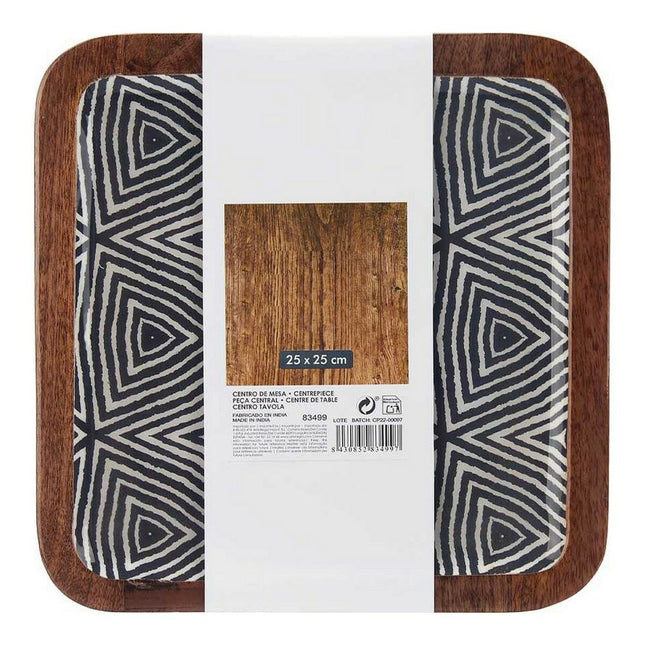 Tablett Ethnisch Holz Polyurethan (25 x 25 cm)