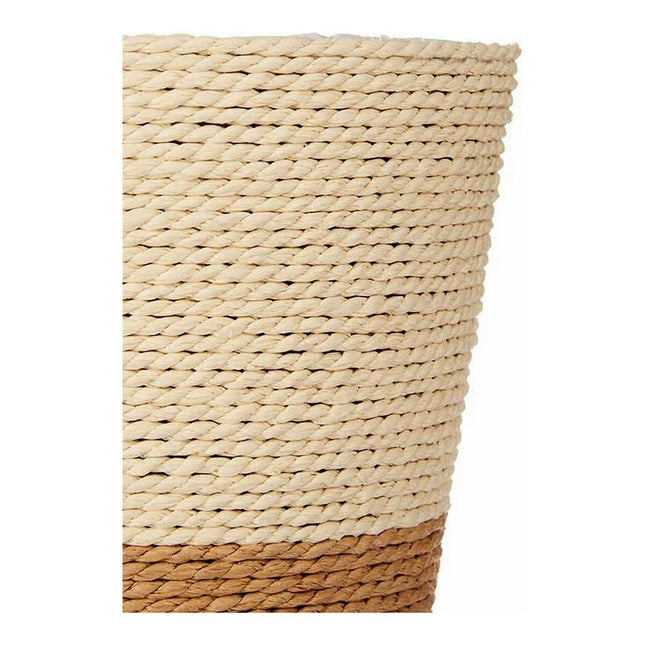 Blumentopf natürlich Braun Schnur Kunststoff (18 x 16 x 18 cm)