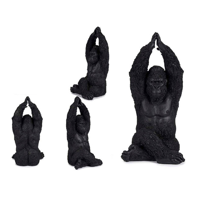 Deko-Figur Gorilla Schwarz Harz (18 x 36,5 x 19,5 cm)