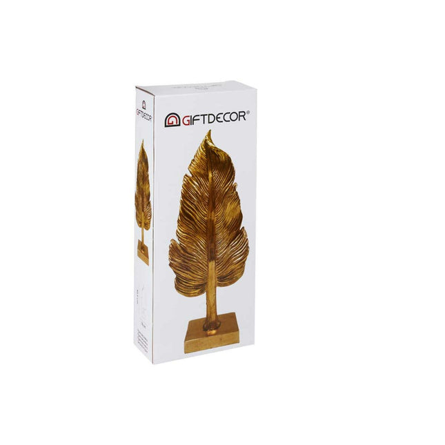 Deko-Figur Feder Gold Harz (8 x 43,5 x 12 cm)