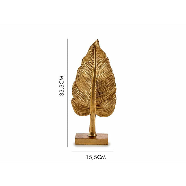 Deko-Figur Feder Gold Harz (6,5 x 32,5 x 14 cm)