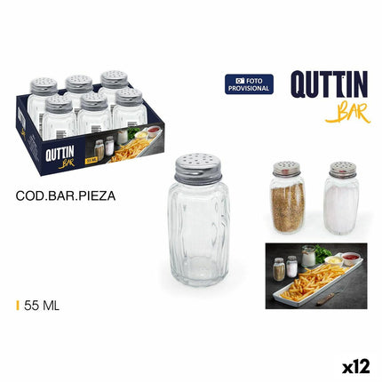 Gewürzspender Quttin Bar 55 ml 4 x 4 x 8 cm (6 Stücke) (12 Stück)