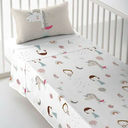 Bettwäsche-Set für Babybetten Haciendo el Indio Pink Unicorn