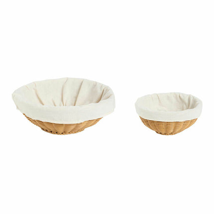 Korb-Set Andrea House ms73144 Synthetischer Rattan 2 Stücke Ø 29 x 9 cm