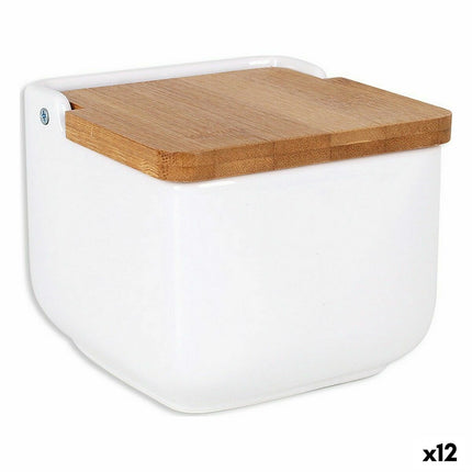 Salzstreuer mit Deckel La Mediterránea Bambus 11,7 x 11,7 x 10 cm (12 Stück)