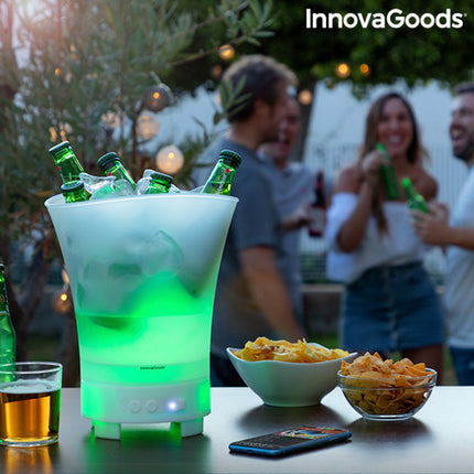 LED-Eiskübel mit wiederaufladbarem Lautsprecher Sonice InnovaGoods (Restauriert A+)