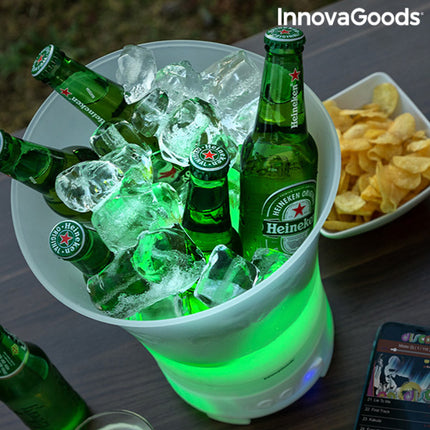 LED-Eiskübel mit wiederaufladbarem Lautsprecher Sonice InnovaGoods (Restauriert A+)