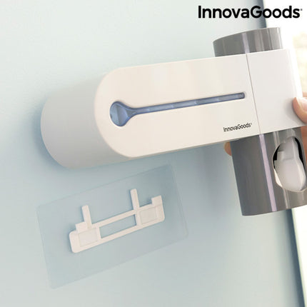 UV-Zahnbürsten-Sterilisator mit Zahnpastahalter und -spender InnovaGoods Smiluv Weiß (Restauriert A)