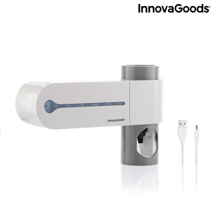 UV-Zahnbürsten-Sterilisator mit Zahnpastahalter und -spender InnovaGoods Smiluv Weiß (Restauriert A)