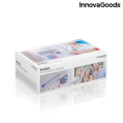 UV-Zahnbürsten-Sterilisator mit Zahnpastahalter und -spender InnovaGoods Smiluv Weiß (Restauriert A)