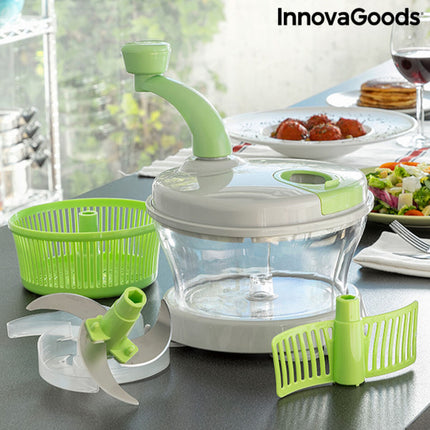 4 in 1 Schleuder, Schneidwerk und Rührgerät mit Zubehör und Rezepten Chopix InnovaGoods V0103292 (Restauriert A)