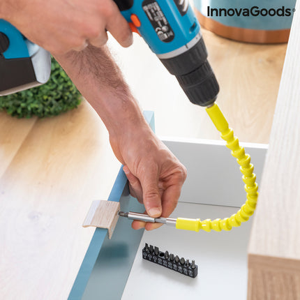 Biegsame magnetische Schraubendreherverlängerung mit Zubehör Drillex InnovaGoods 1 Stücke (Restauriert A+)