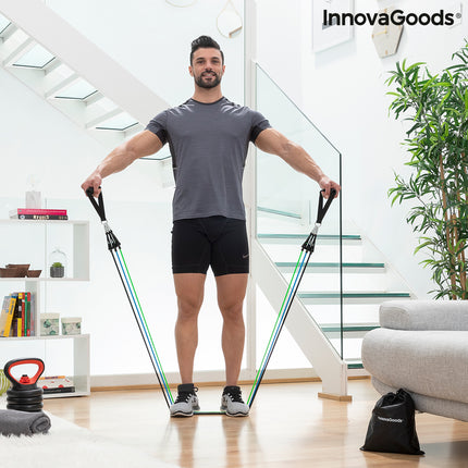 Satz regulierbaren Stretchbändern mit Accessoires und Übungsleitfaden InnovaGoods Tribainer (Restauriert A)