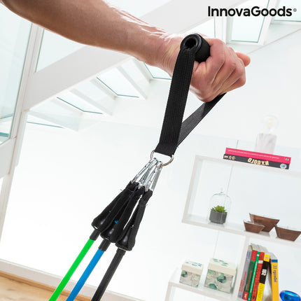 Satz regulierbaren Stretchbändern mit Accessoires und Übungsleitfaden InnovaGoods Tribainer (Restauriert A)