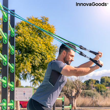 Satz regulierbaren Stretchbändern mit Accessoires und Übungsleitfaden InnovaGoods Tribainer (Restauriert A)