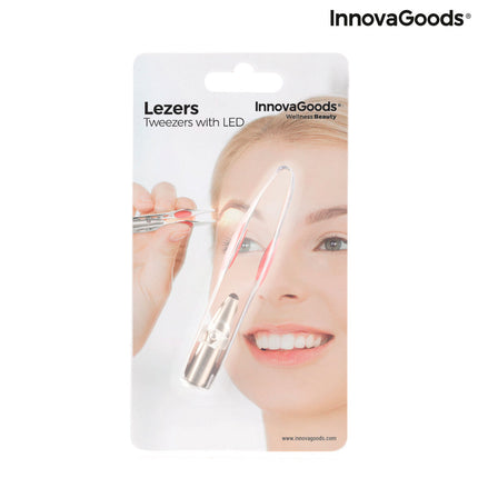 Haarentfernungspinzette mit LED Lezers InnovaGoods Edelstahl (Restauriert A+)