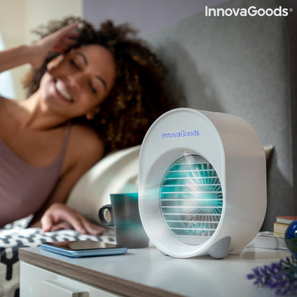 Mini-Ultraschall-Luftbefeuchter mit LEDs Koolizer InnovaGoods humidificador mini Weiß 200 ml (Restauriert A+)