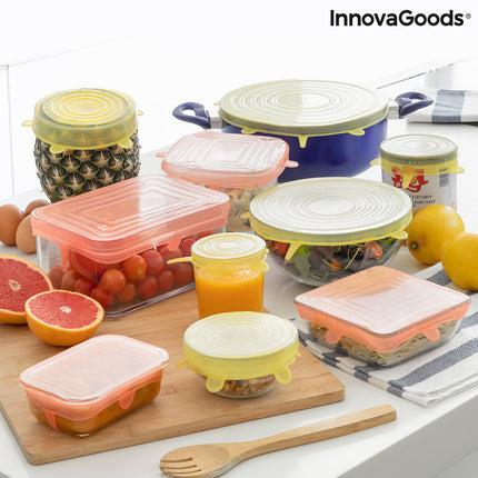 10-teiliges Set aus wiederverwendbaren und verstellbaren Küchendeckeln Lilyd InnovaGoods Silikon (10 Stücke) (Restauriert A)